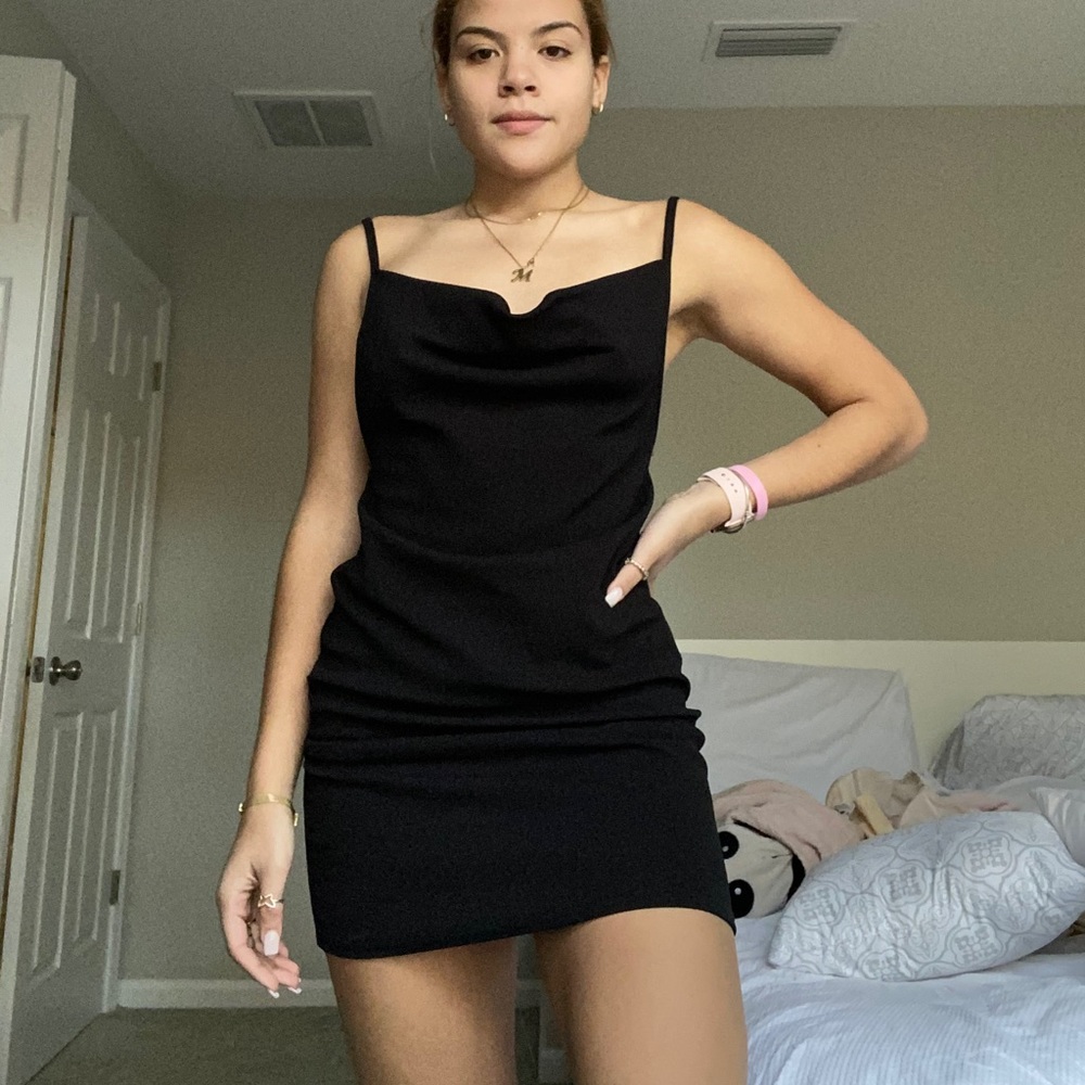 Black mini dress